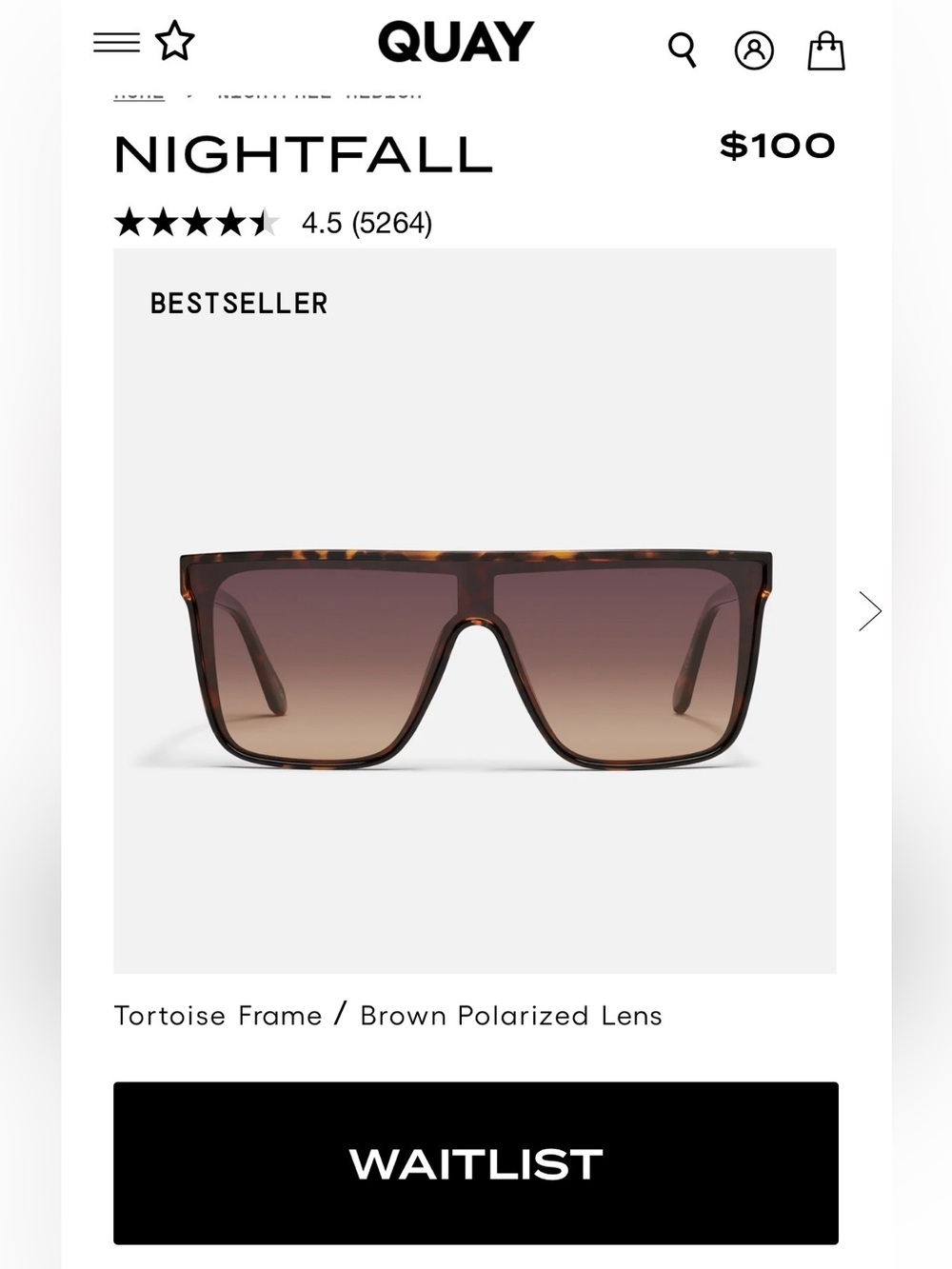 Quay Australia Night Fall Tortoise Shell Polarized Sunglasses